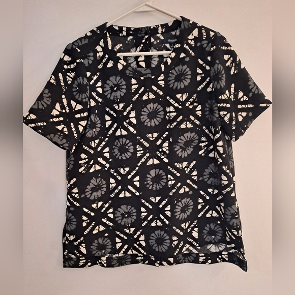Madewell Tops - Madewell Industry Button Back in Batik Grid Size Small